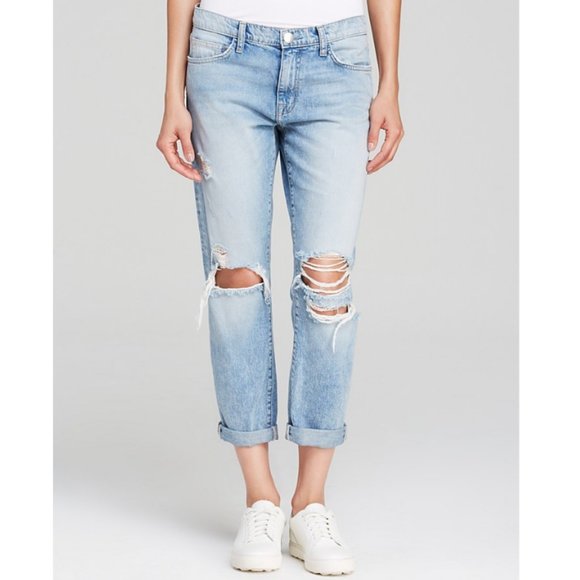 Current Elliott "The Fling" Boyfriend Jeans Distressed Light Wash Relaxed Fit 25 - Picture 1 of 11